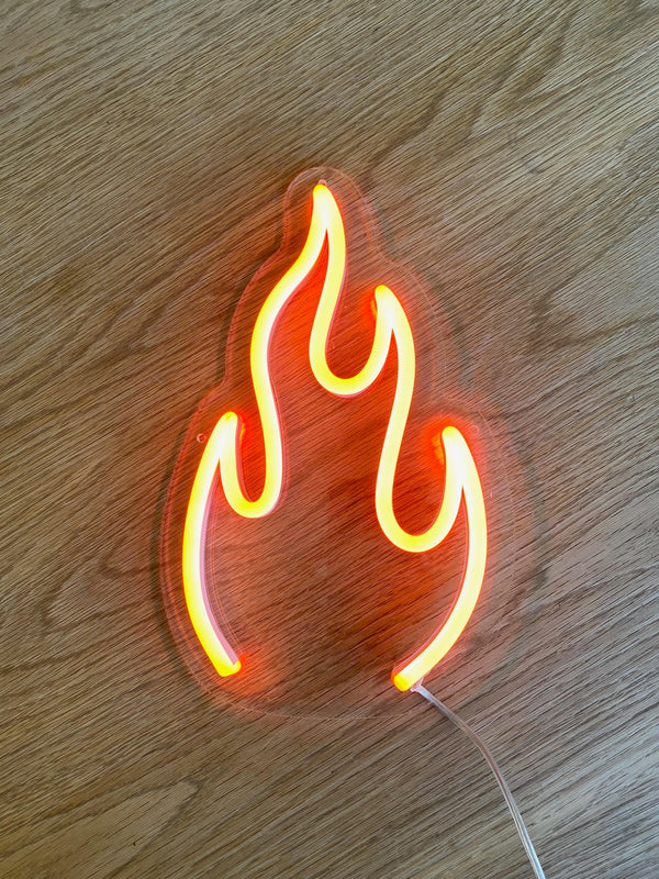 Small Flame Neon Sign