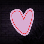 Emeldo Purple Heart Neon Sign