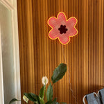 Emeldo Gingham Flower Neon Sign
