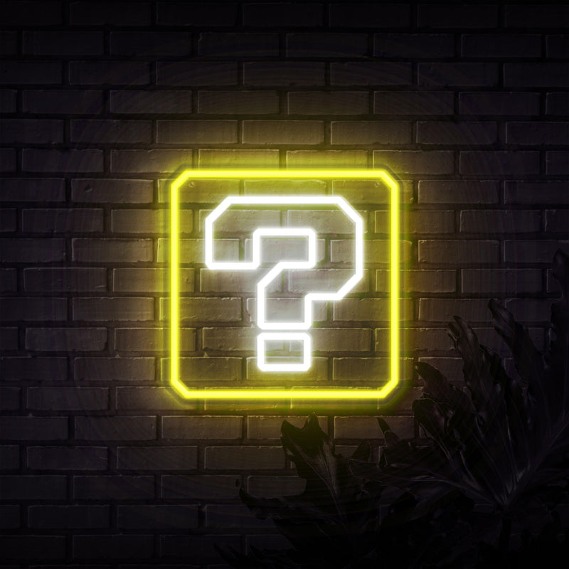 Mario Question Block Neon Sign