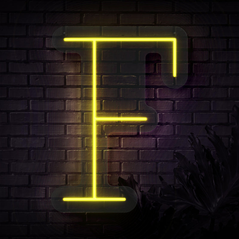 Personalized Initial Letter F Neon Sign