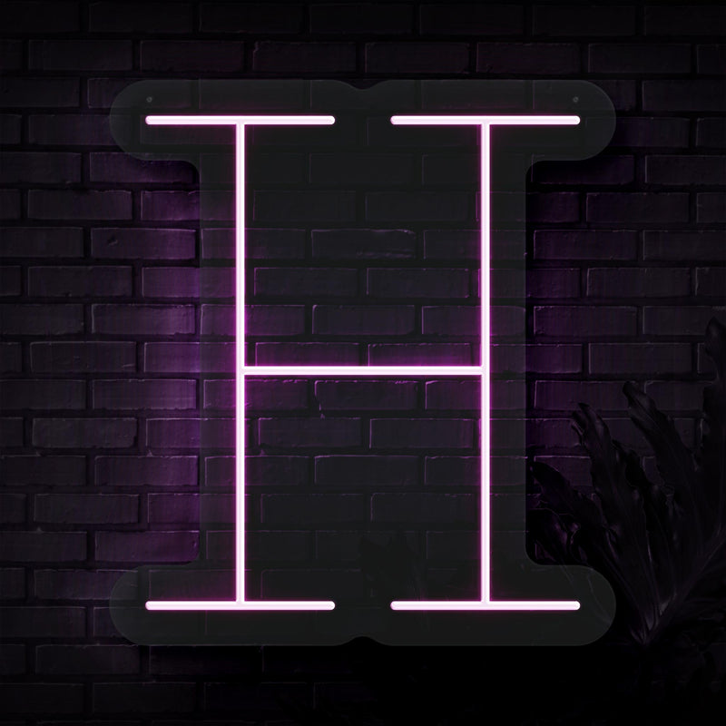 Personalized Initial Letter H Neon Sign