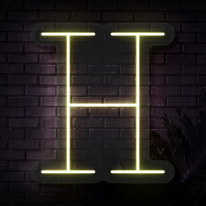 Personalized Initial Letter H Neon Sign