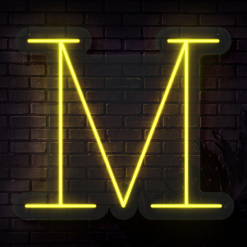 Personalized Initial Letter M Neon Sign