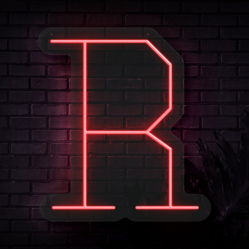 Personalized Initial Letter R Neon Sign
