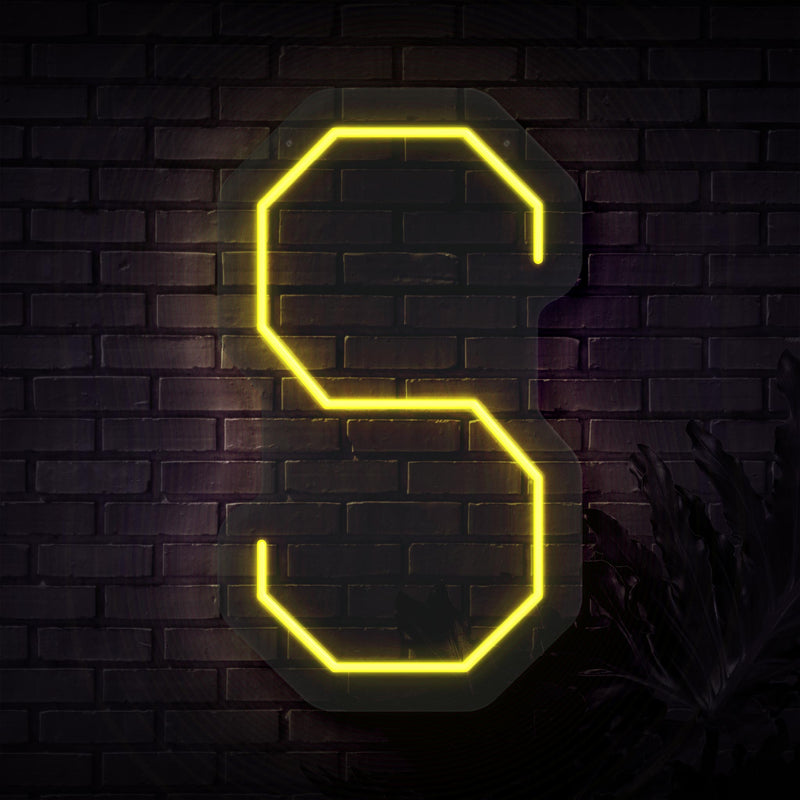 Personalized Initial Letter S Neon Sign