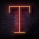 Personalized Initial Letter T Neon Sign