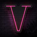 Personalized Initial Letter V Neon Sign