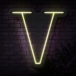 Personalized Initial Letter V Neon Sign