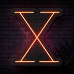 Personalized Initial Letter X Neon Sign