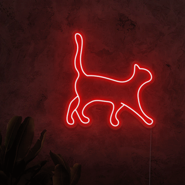 Walking Cat Neon Sign