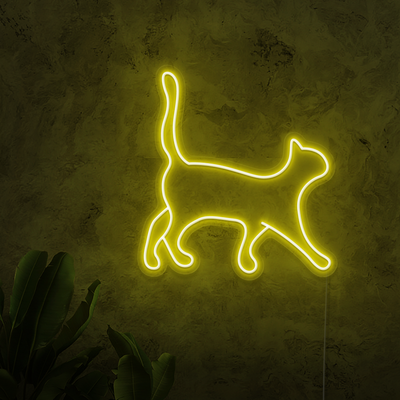 Walking Cat Neon Sign